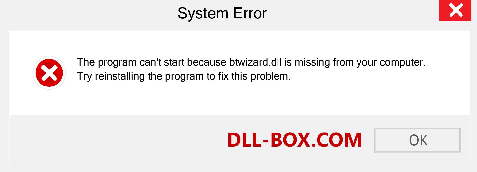  btwizard.dll file is missing?. Download for Windows 7, 8, 10 - Fix  btwizard dll Missing Error on Windows, photos, images